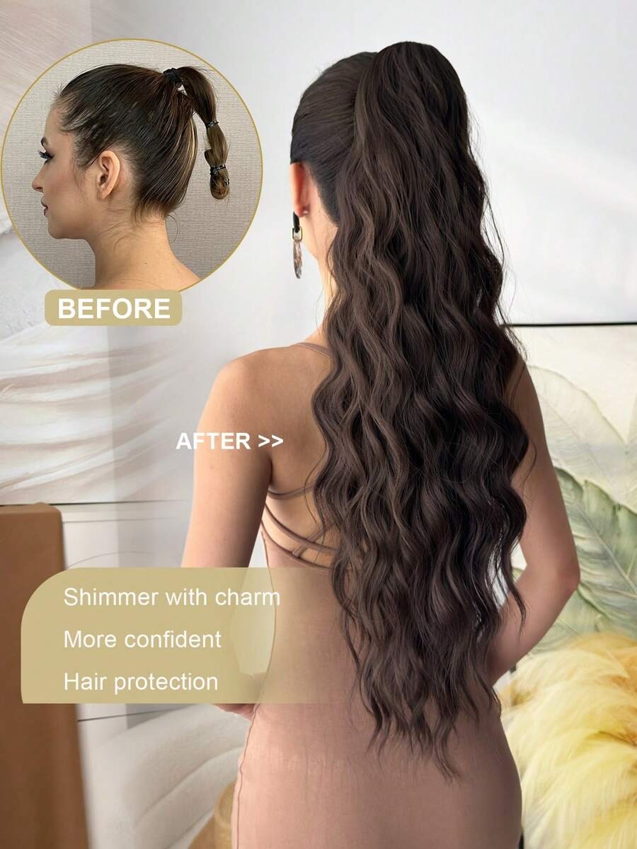 SHEIN ذيل حصان وتر ويف بتجعيدات ناعمة