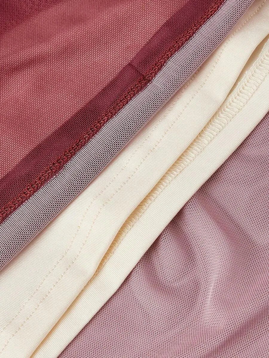 SHEIN MOD فستان نسائي طويل بدون أكمام بربطة كتف متعدد الألوان