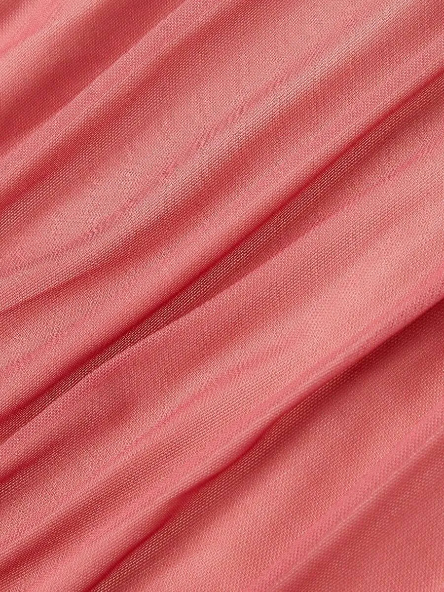 SHEIN MOD فستان نسائي طويل بدون أكمام بربطة كتف متعدد الألوان