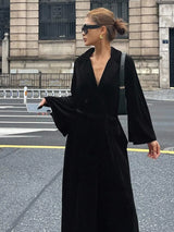 SHEIN DAZY جمبسوت نسائي مخملي بياقة مربعة وخصر عالٍ بلون الأسود