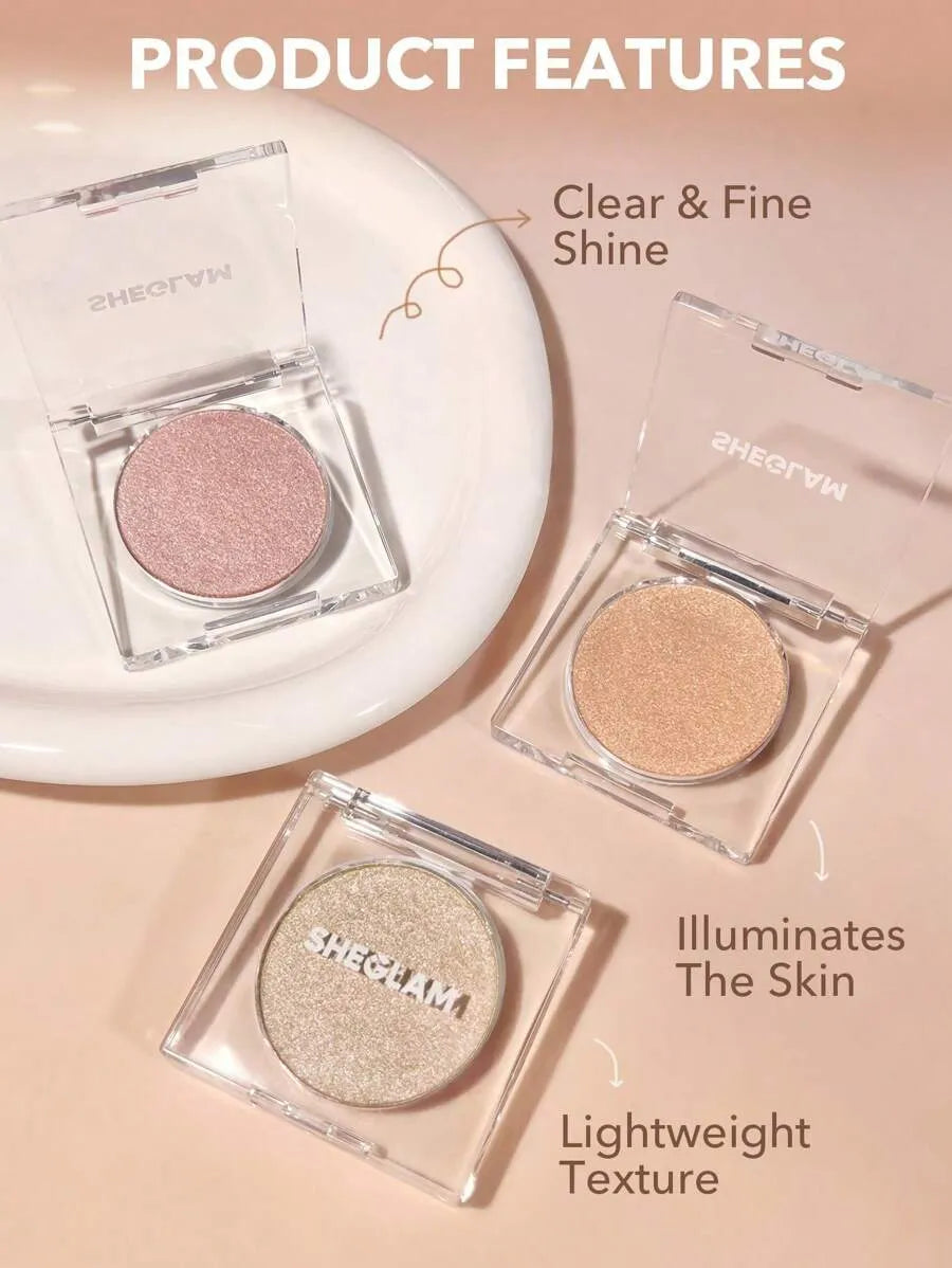 SHEIN SHEGLAM Cosmic Crystal Vanilla Skeye هايلايتر موس بلون  بلمعة لامعة