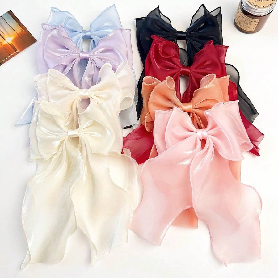 SHEIN مشبك شعر بشكل فراشة كبيرة وردي فاتح
