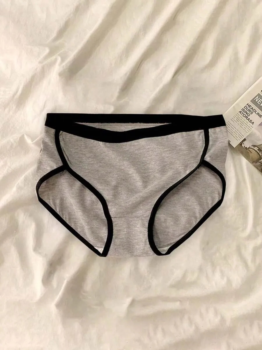 SHEIN سراويل داخلية نسائية من 5 قطع بخصر متوسط متعدد الألوان