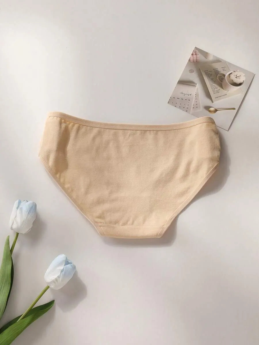 SHEIN سراويل داخلية نسائية من 4 قطع بخصر متوسط ومتعدد الألوان