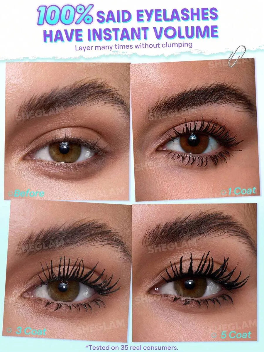 SHEIN SHEGLAM Lashlighter Mega Boost ماسكارا لإطالة وتكثيف الرموش بلون أسود