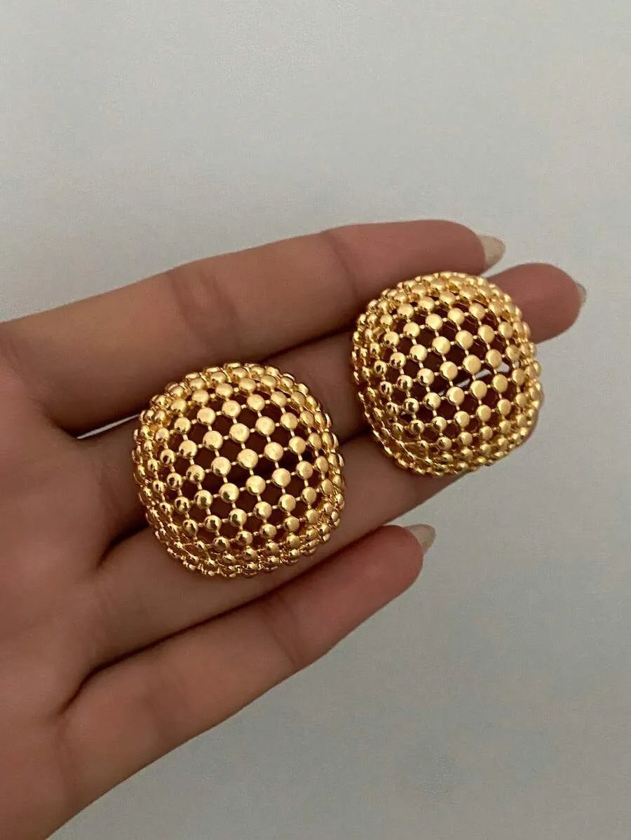 SHEIN طقم مجوهرات نسائي 3 قطع أقراط وخاتم بتصميم هندسي