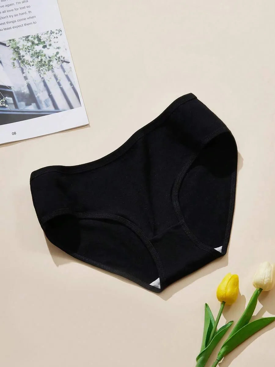 SHEIN سراويل داخلية نسائية من 4 قطع بخصر متوسط ومتعدد الألوان