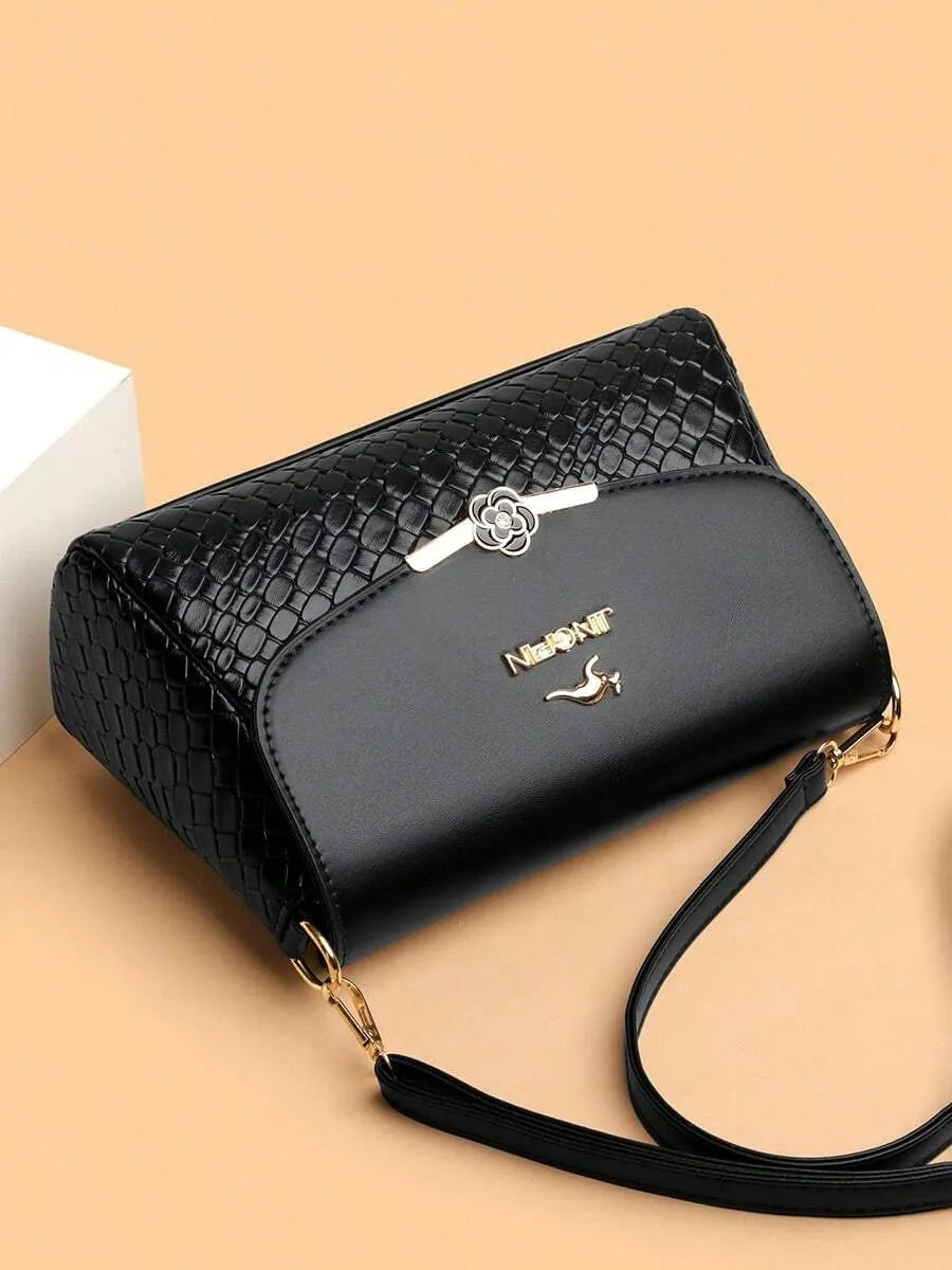 SHEIN حقيبة يد وكتف فاخرة مع محفظة للنساء بجودة عالية بحرف علامة تجارية عشوائي
