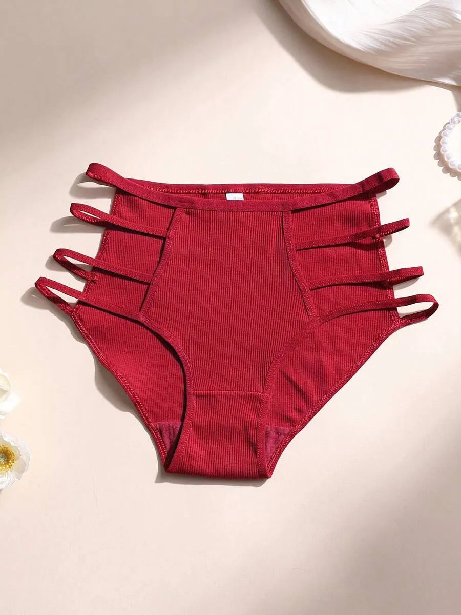 SHEIN سراويل داخلية نسائية من 6 قطع بخصر متوسط ومتعدد الألوان