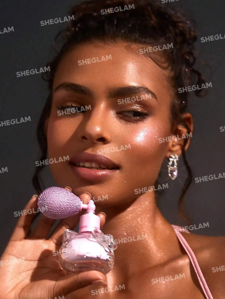 SHEIN Hello Kitty SHEGLAM Bow-Utiful Kitty Glow رذاذ مضيء للجسم بلون بلمعة لامعة