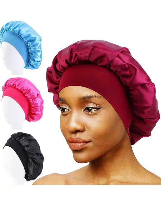 SHEIN قبعة ليلية ساتان واسعة الحافة