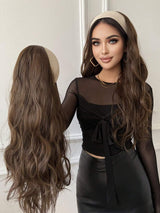 SHEIN باروكة شعر طويلة بعصابة رأس بتموج ناعم