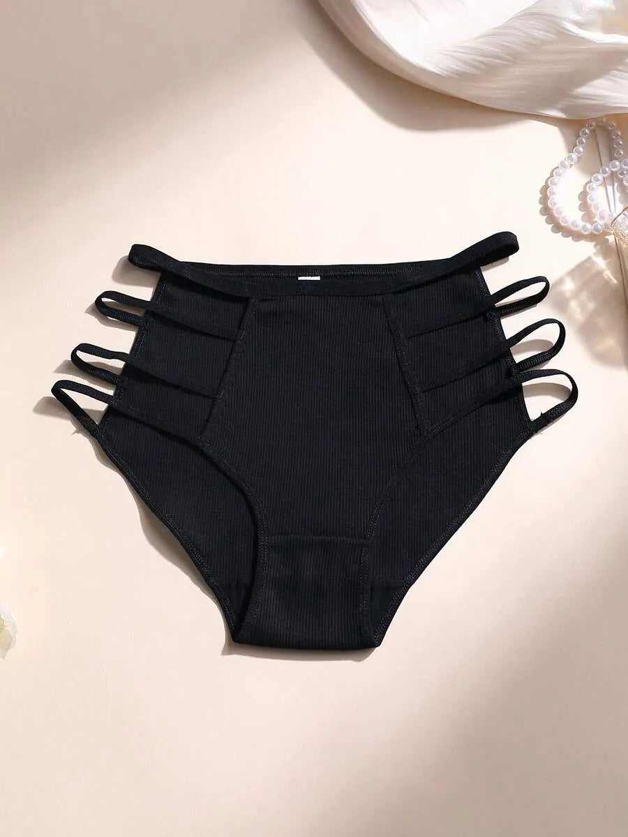 SHEIN سراويل داخلية نسائية من 6 قطع بخصر متوسط ومتعدد الألوان