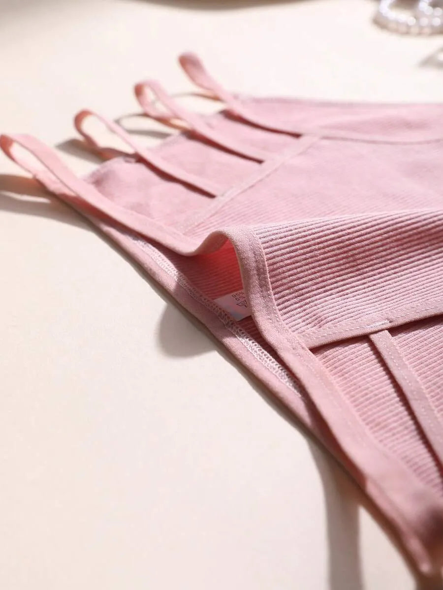 SHEIN سراويل داخلية نسائية من 6 قطع بخصر متوسط ومتعدد الألوان
