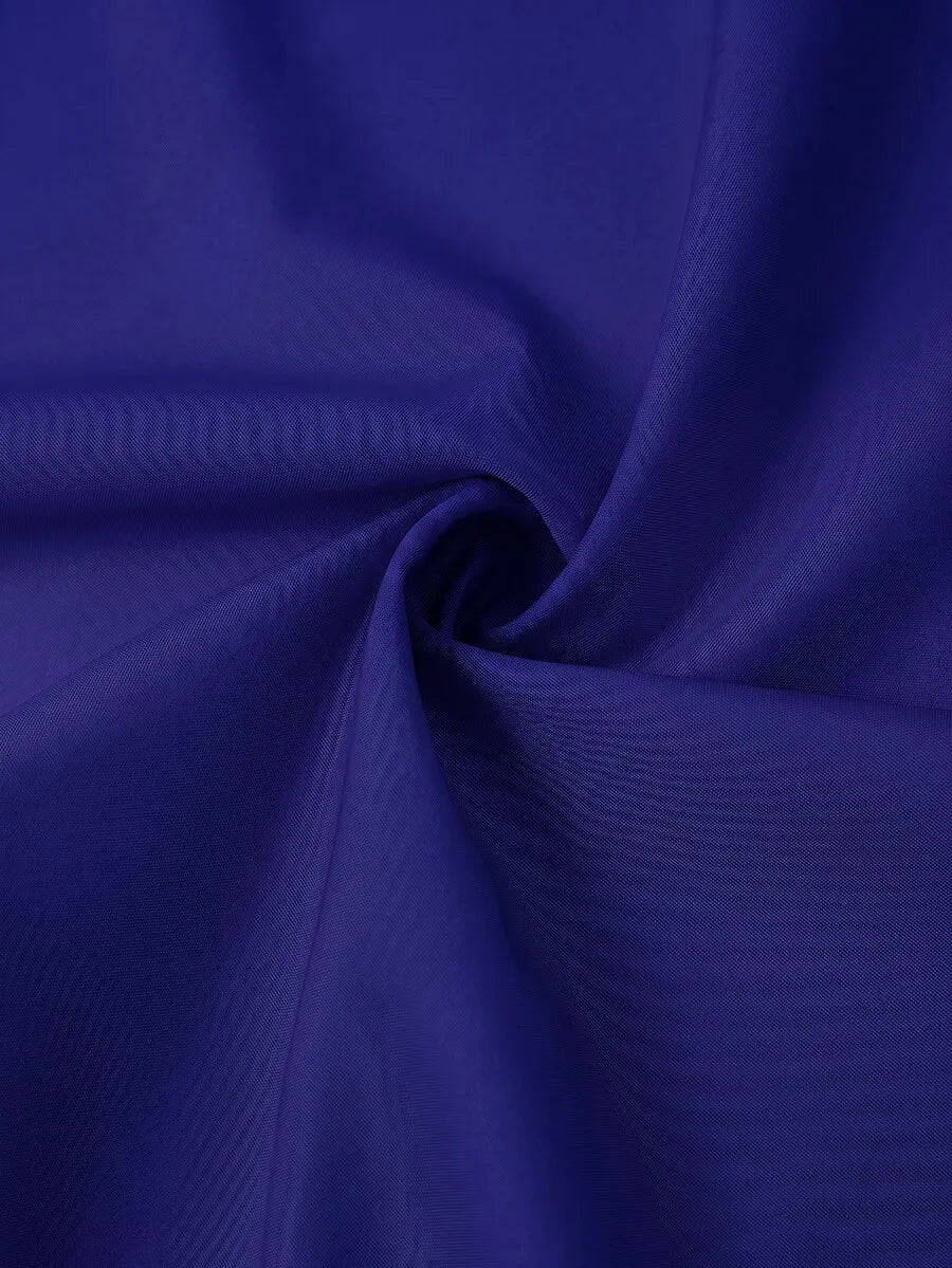 SHEIN Clasi طقم قطعتين بلوزة بياقة واقفة وأكمام جناح الخفاش وتنورة ذيل السمكة بلون متعدد الألوان