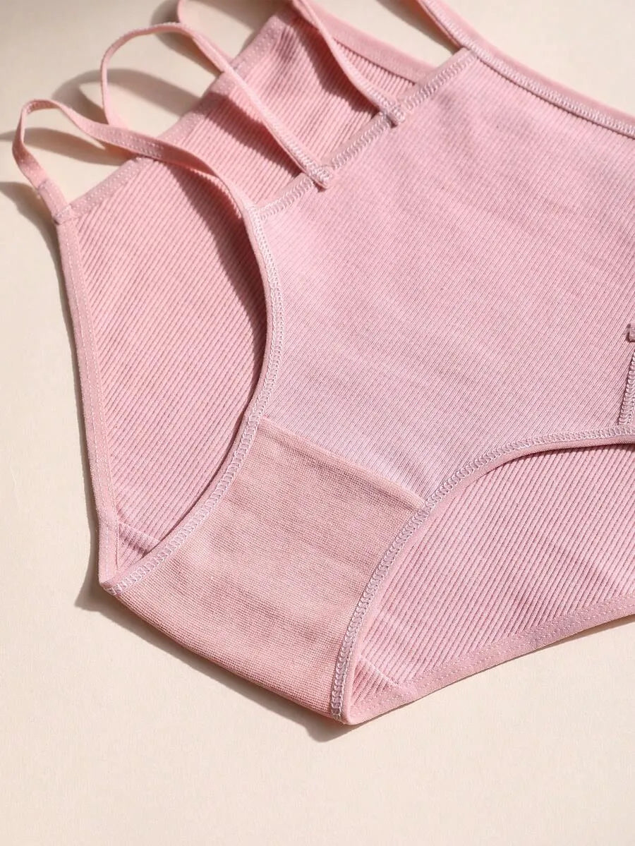 SHEIN سراويل داخلية نسائية من 6 قطع بخصر متوسط ومتعدد الألوان