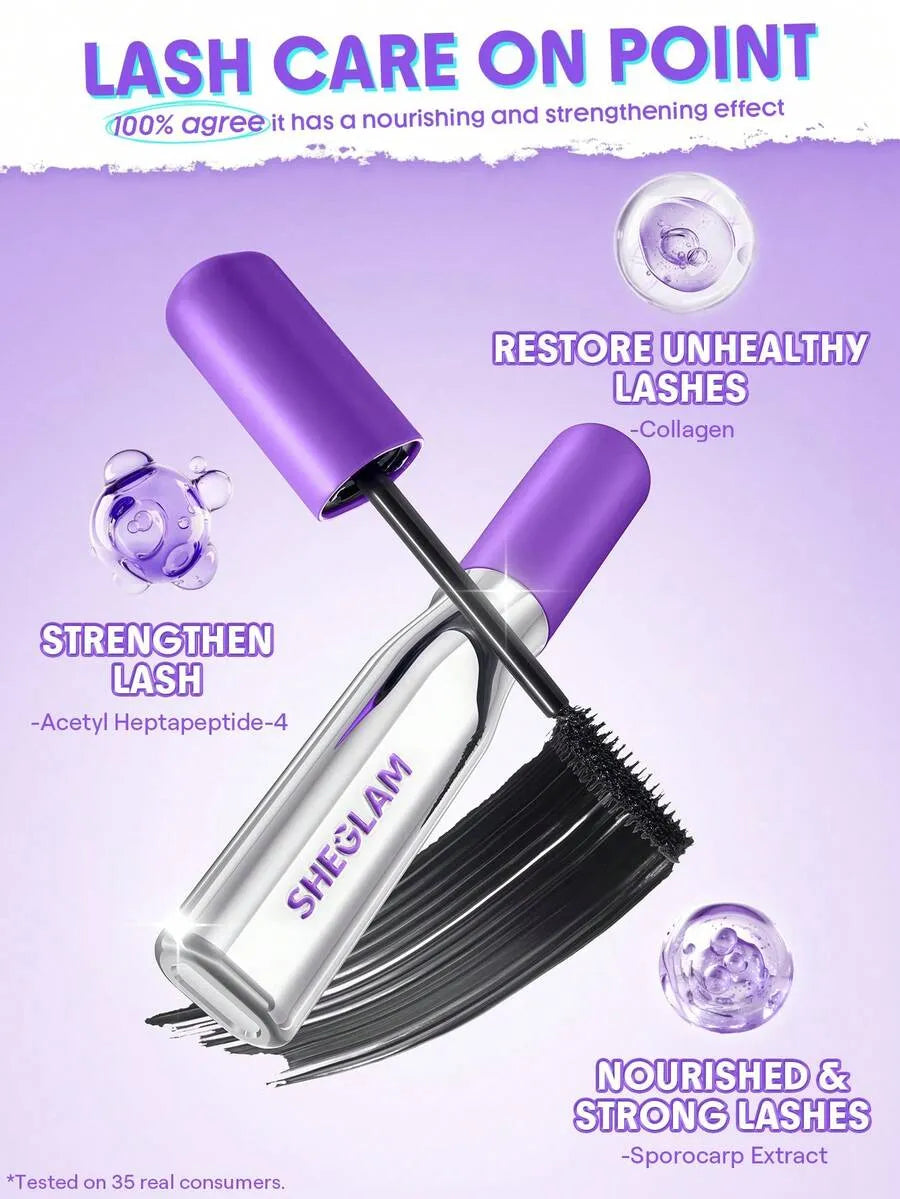 SHEIN SHEGLAM Lashlighter Mega Boost ماسكارا لإطالة وتكثيف الرموش بلون أسود