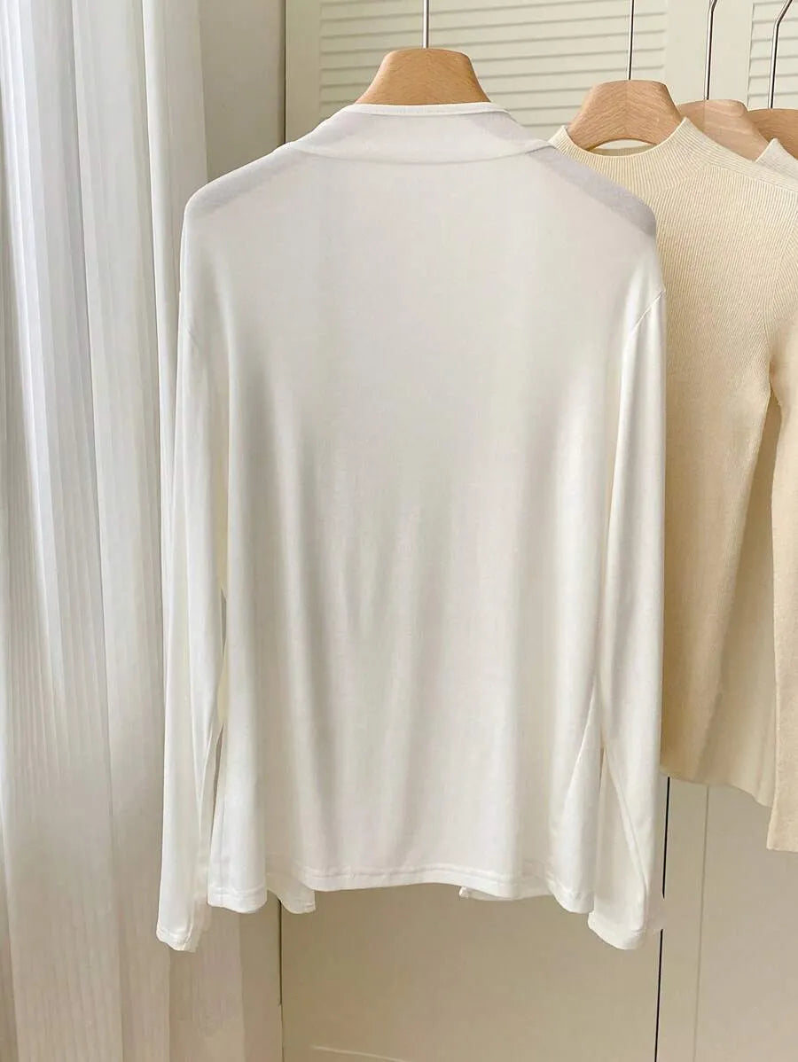 SHEIN Resyla معطف نسائي خفيف بلون موحد