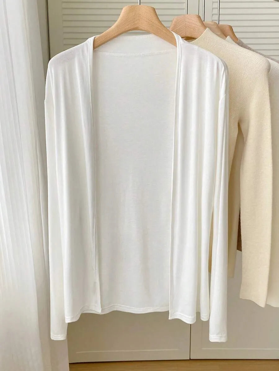 SHEIN Resyla معطف نسائي خفيف بلون موحد