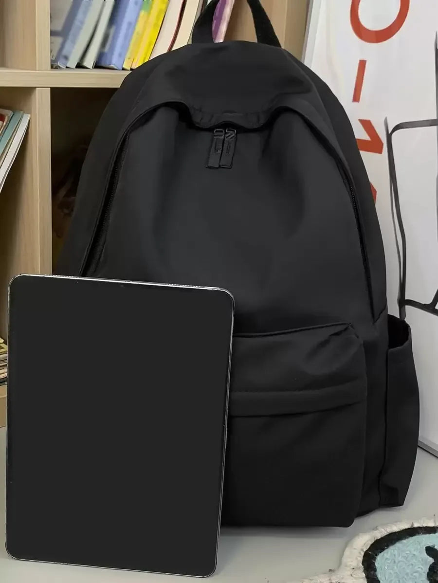 SHEIN حقيبة ظهر خفيفة الوزن وسعة كبيرة ومتعددة الوظائف للمدرسة والعمل