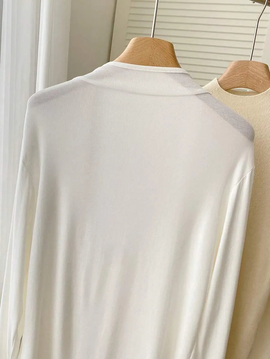 SHEIN Resyla معطف نسائي خفيف بلون موحد