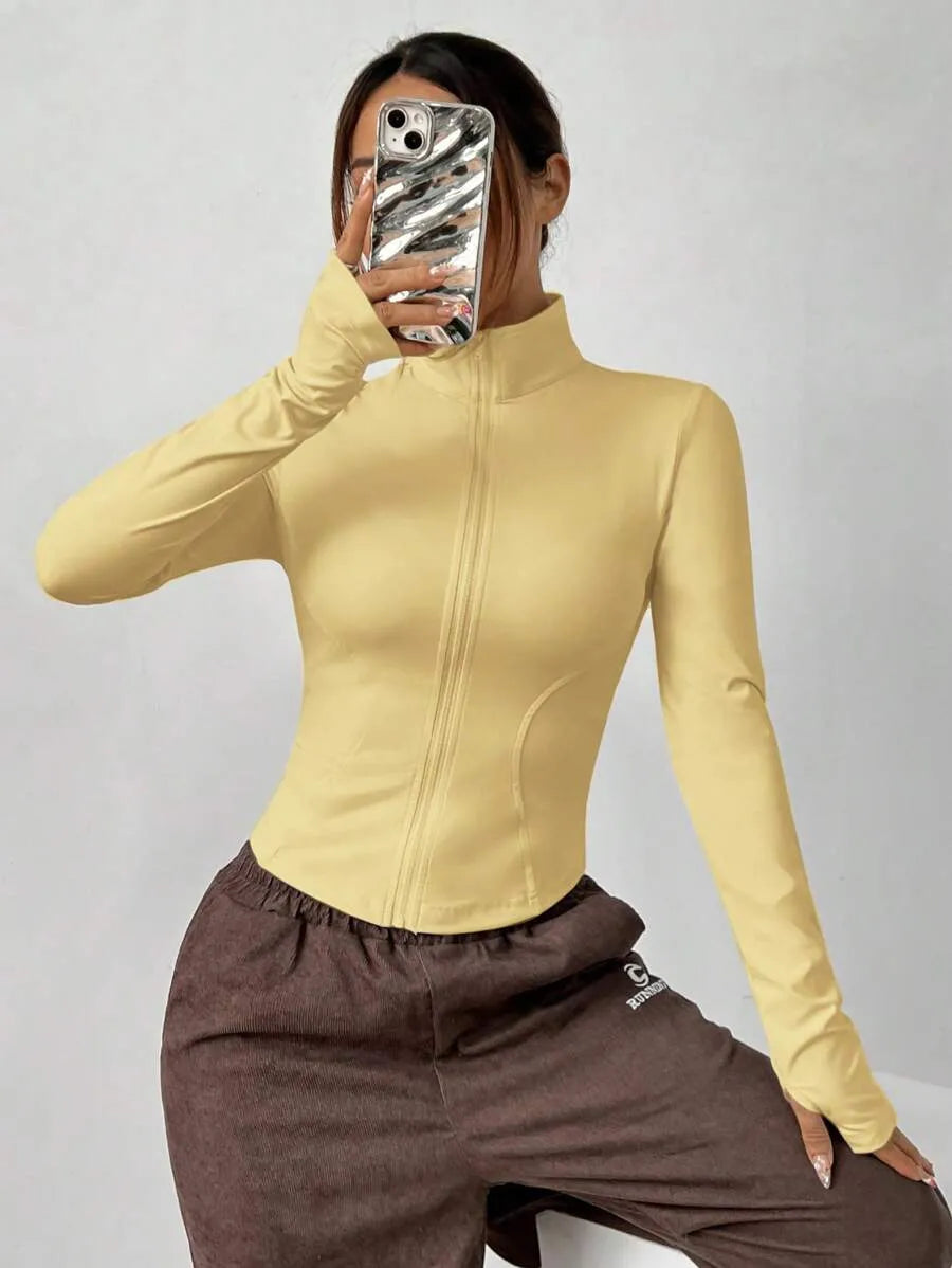 SHEIN EZwear كارديجان محبوك أصفر زبدي