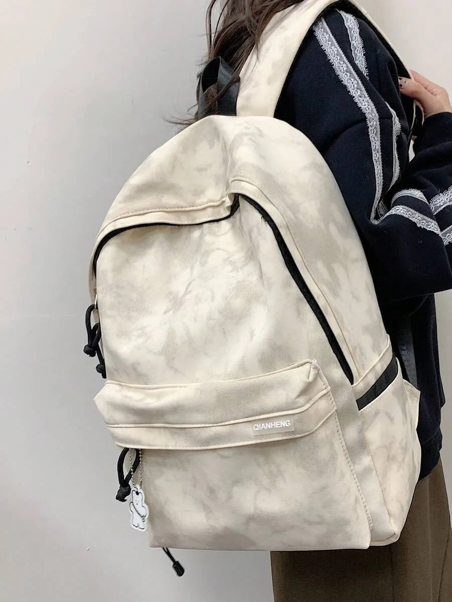 SHEIN حقيبة ظهر كاجوال من النايلون بنمط تاي داي للأولاد والبنات