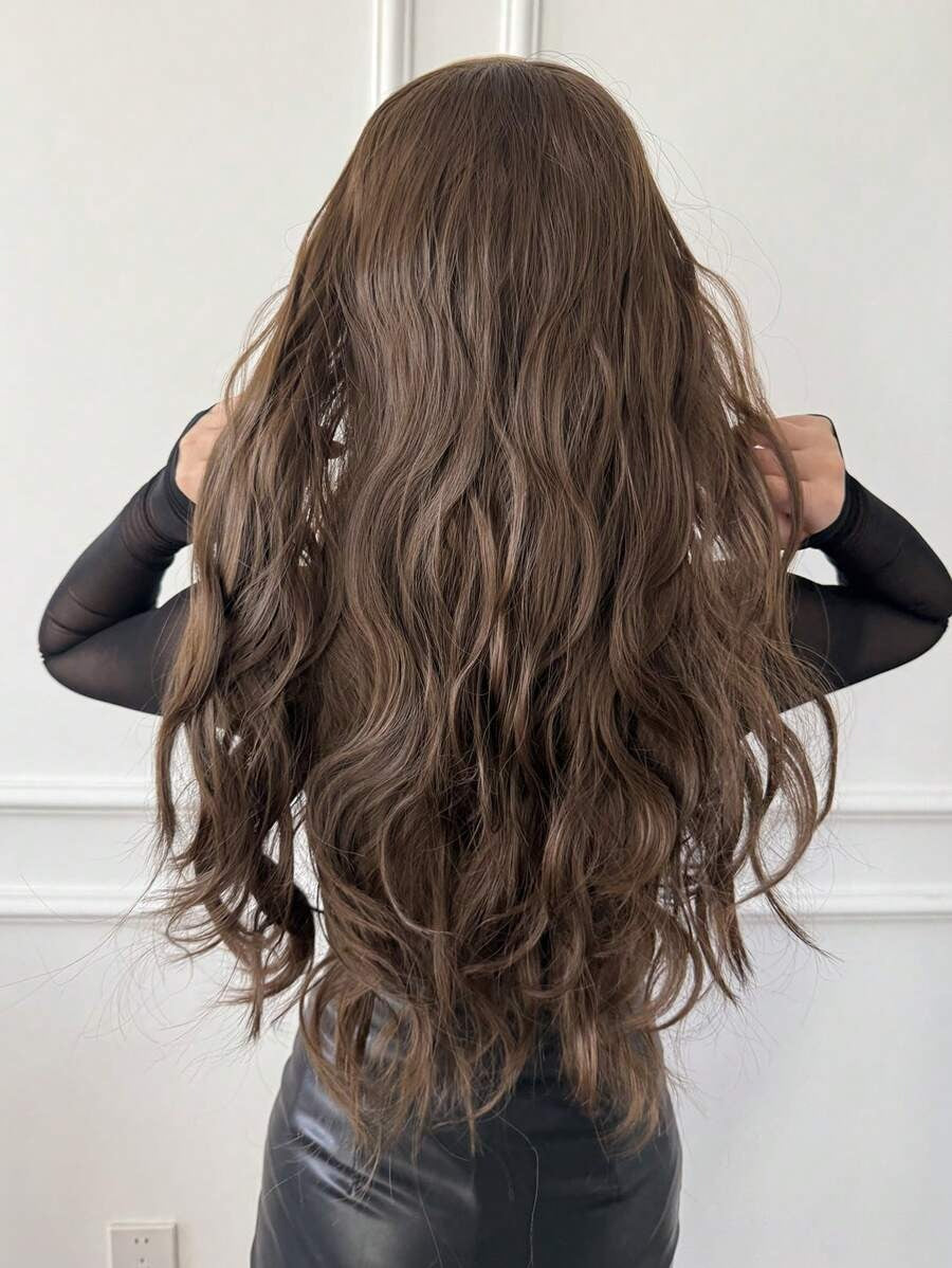 SHEIN باروكة شعر طويلة بعصابة رأس بتموج ناعم