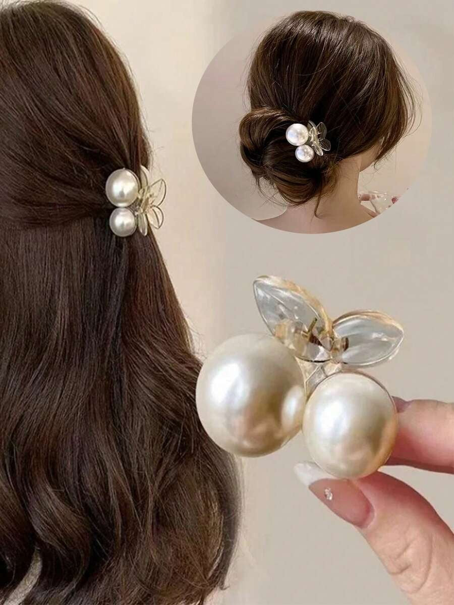SHEIN مشبك شعر مزين بخرز لؤلؤ