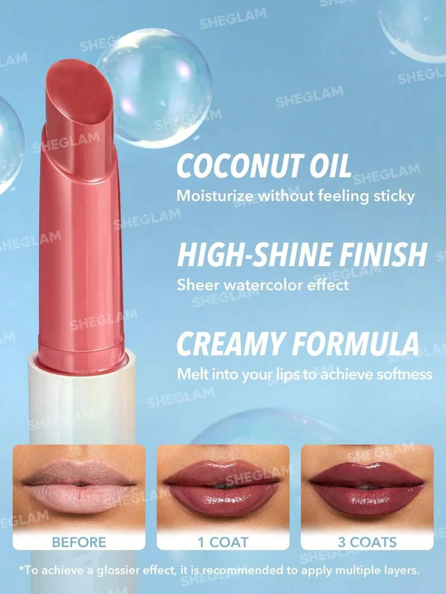 SHEIN SHEGLAM Pout-Perfect Berry Season ملمع شفاه لامع بلون