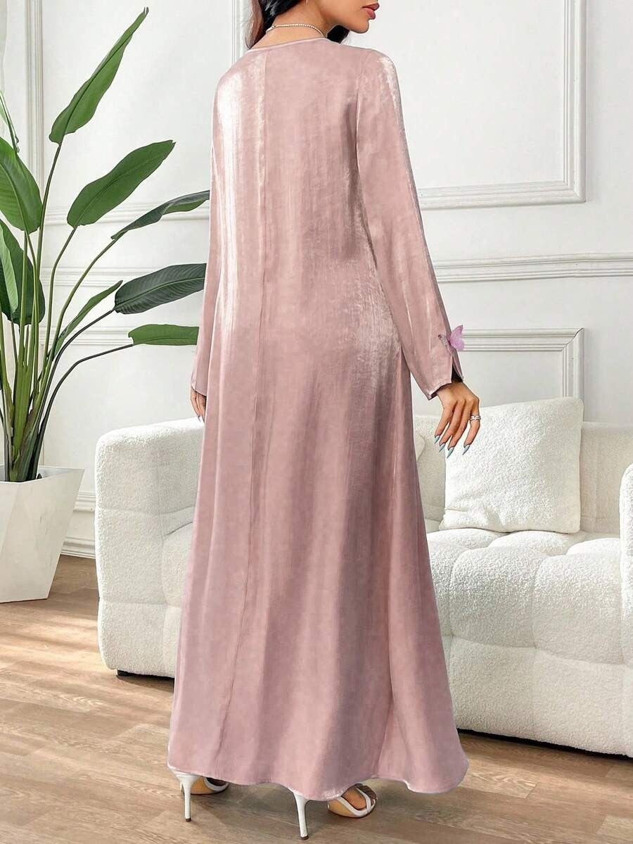 SHEIN Yasmyna جلابية قفطان ماكسي تركي للنساء