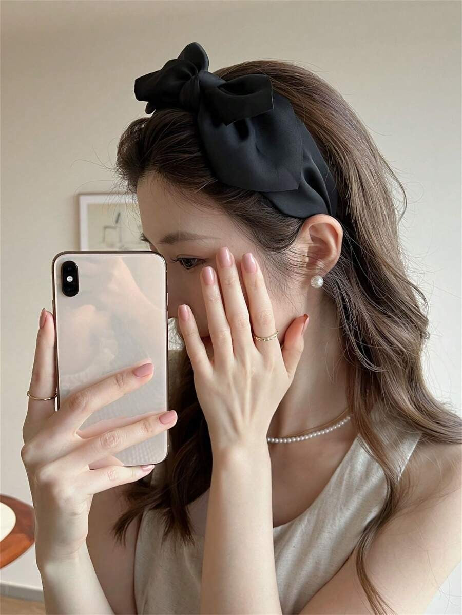 SHEIN شرايط شعر أنيقة من قماش الساتان