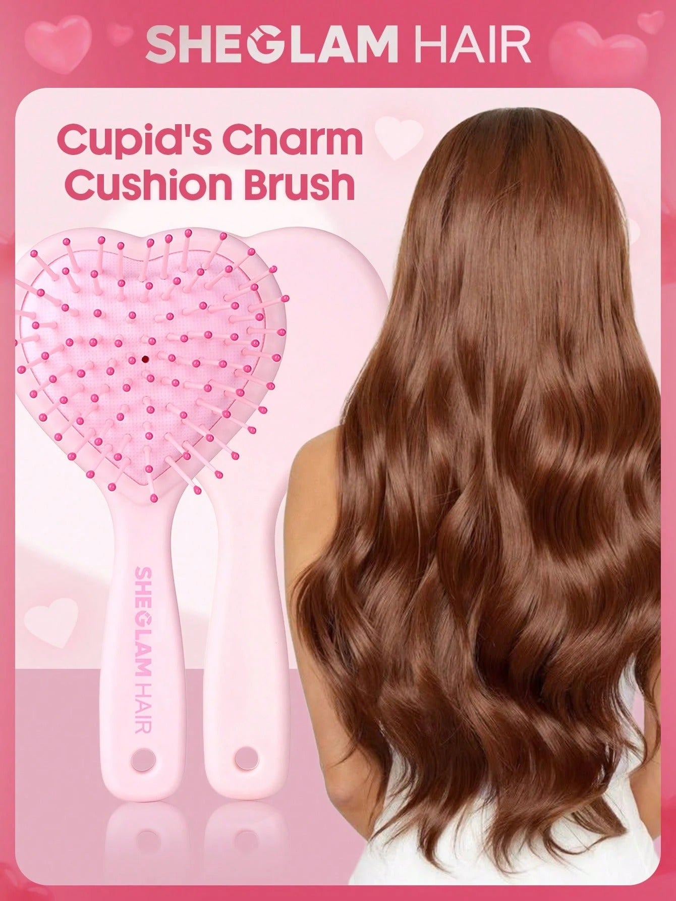 SHEIN SHEGLAM HAIR فرشاة مرنة لفك التشابك وتدليك فروة الرأس