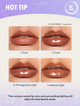 SHEIN SHEGLAM Pout-Perfect Berry Season ملمع شفاه لامع بلون