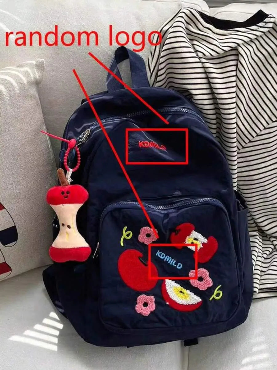 SHEIN Dedoo حقيبة ظهر مطرزة متعددة الوظائف صغيرة الحجم