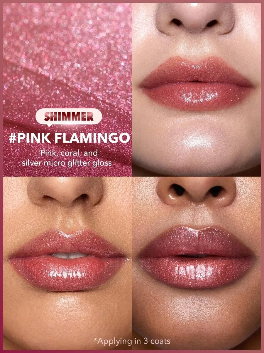 SHEIN SHEGLAM مرطب شفاه لامع ومغذي بلون متعدد الألوان