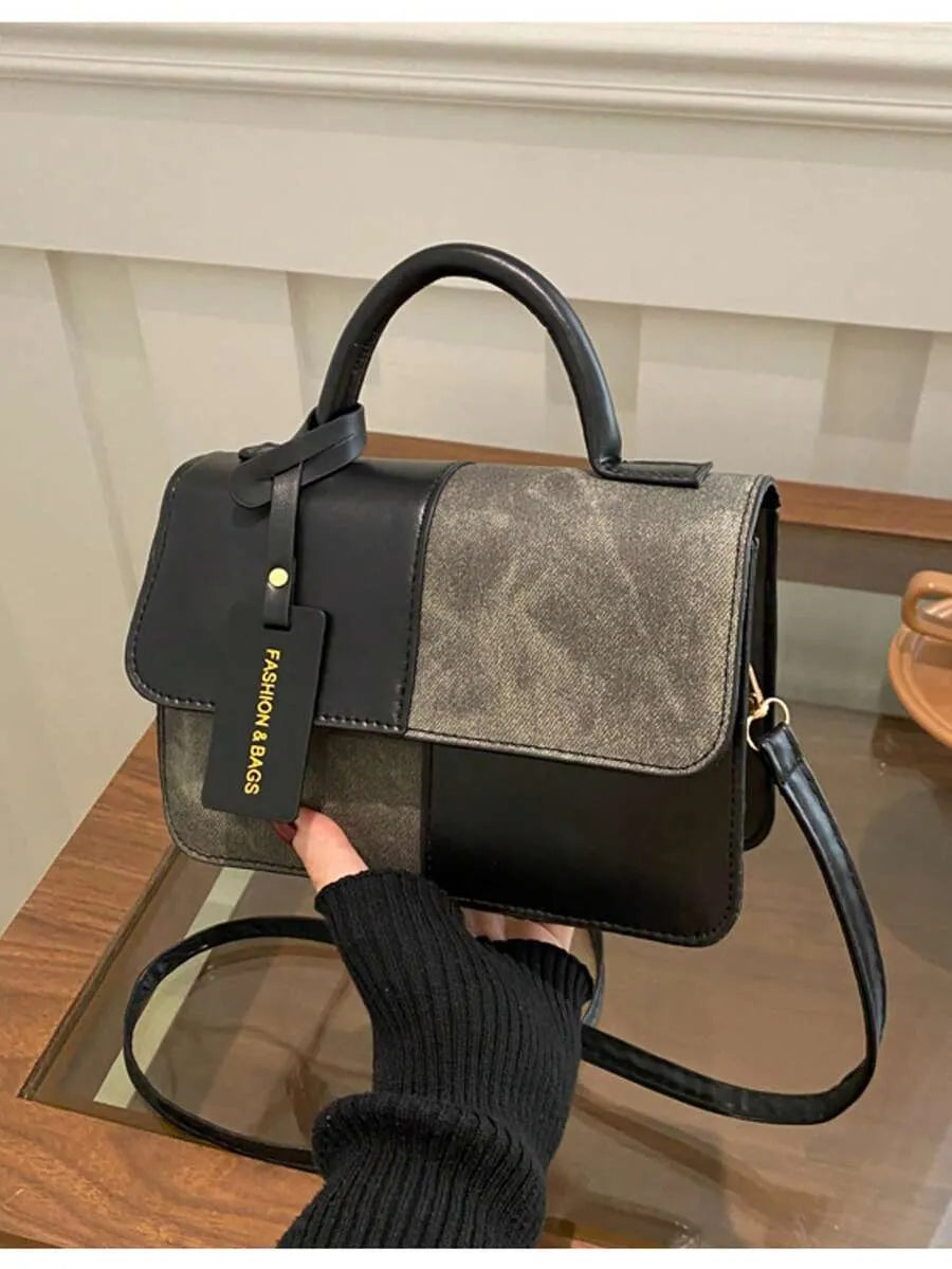 SHEIN حقيبة يد وكتف أنيقة مزركشة بنمط الكشمير