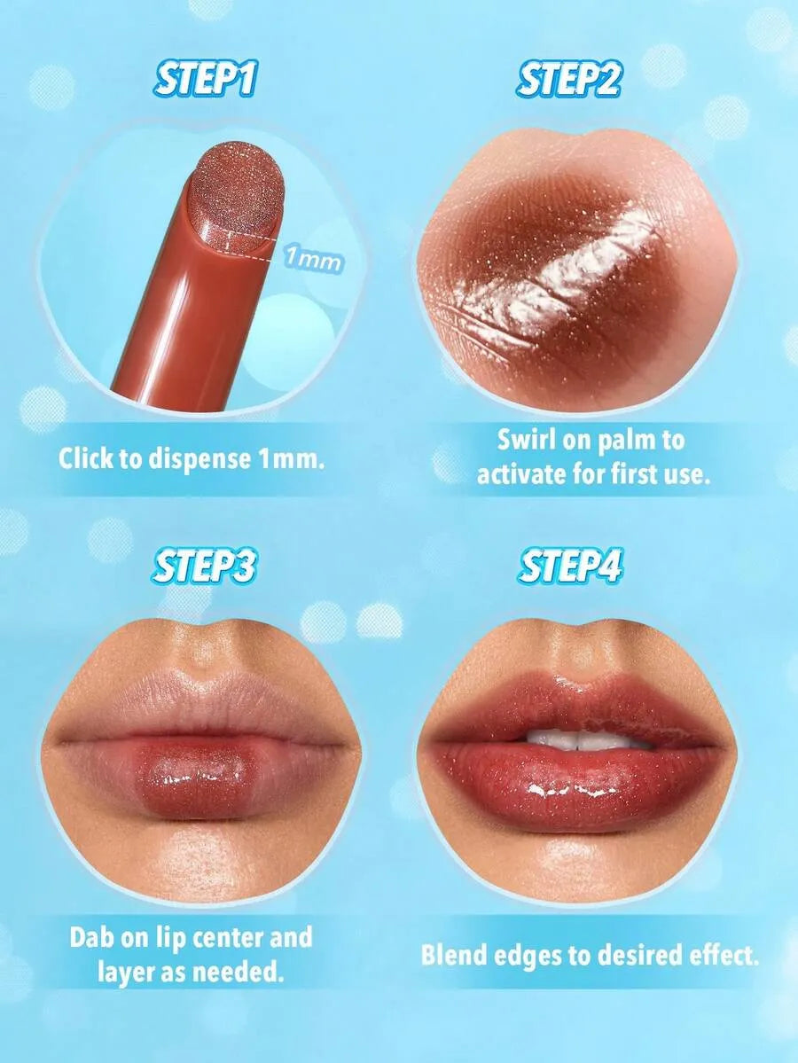 SHEIN SHEGLAM مرطب شفاه لامع ومغذي بلون متعدد الألوان