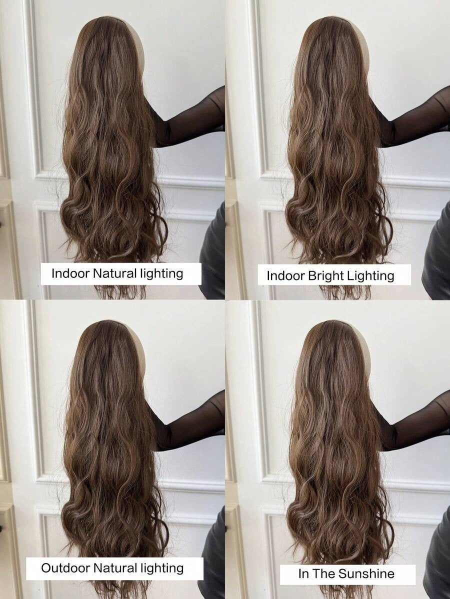 SHEIN باروكة شعر طويلة بعصابة رأس بتموج ناعم