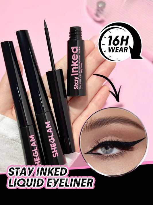 SHEIN SHEGLAM Stay Inked محدد عيون سائل مطفي بلون أسود