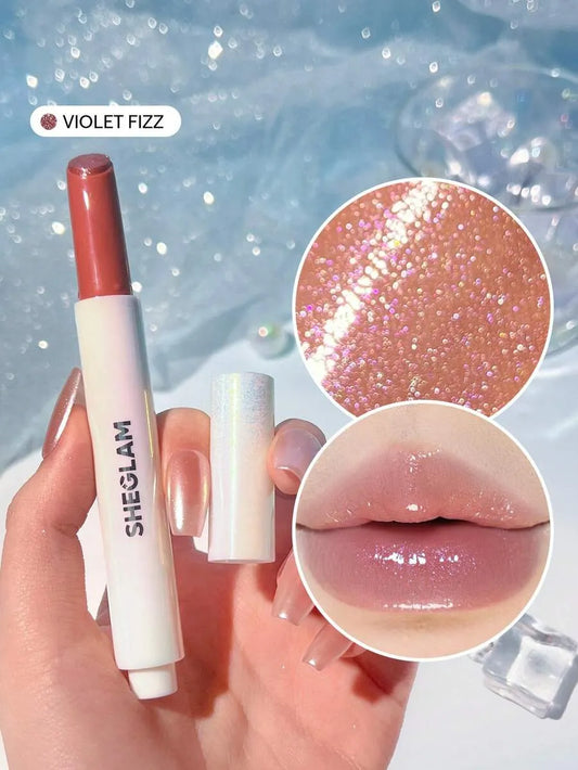 SHEIN SHEGLAM Pout-Perfect Violet Fizz ملمع شفاه لامع بلون