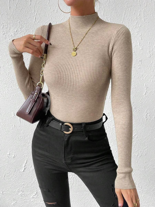 SHEIN كنزة خفيفة بلون مشمشي