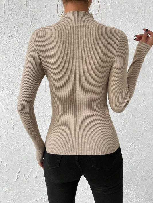 SHEIN كنزة خفيفة بلون مشمشي