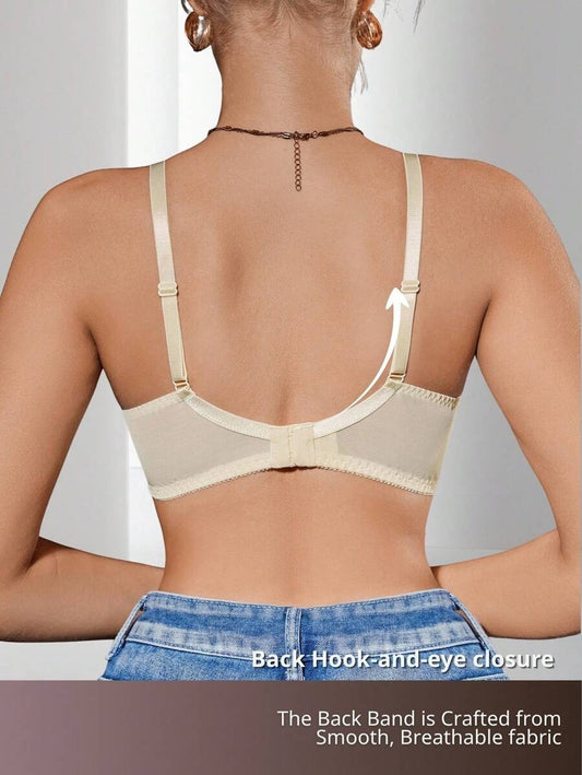 SHEIN حمالة صدر دانتيل بلون أصفر ناعم