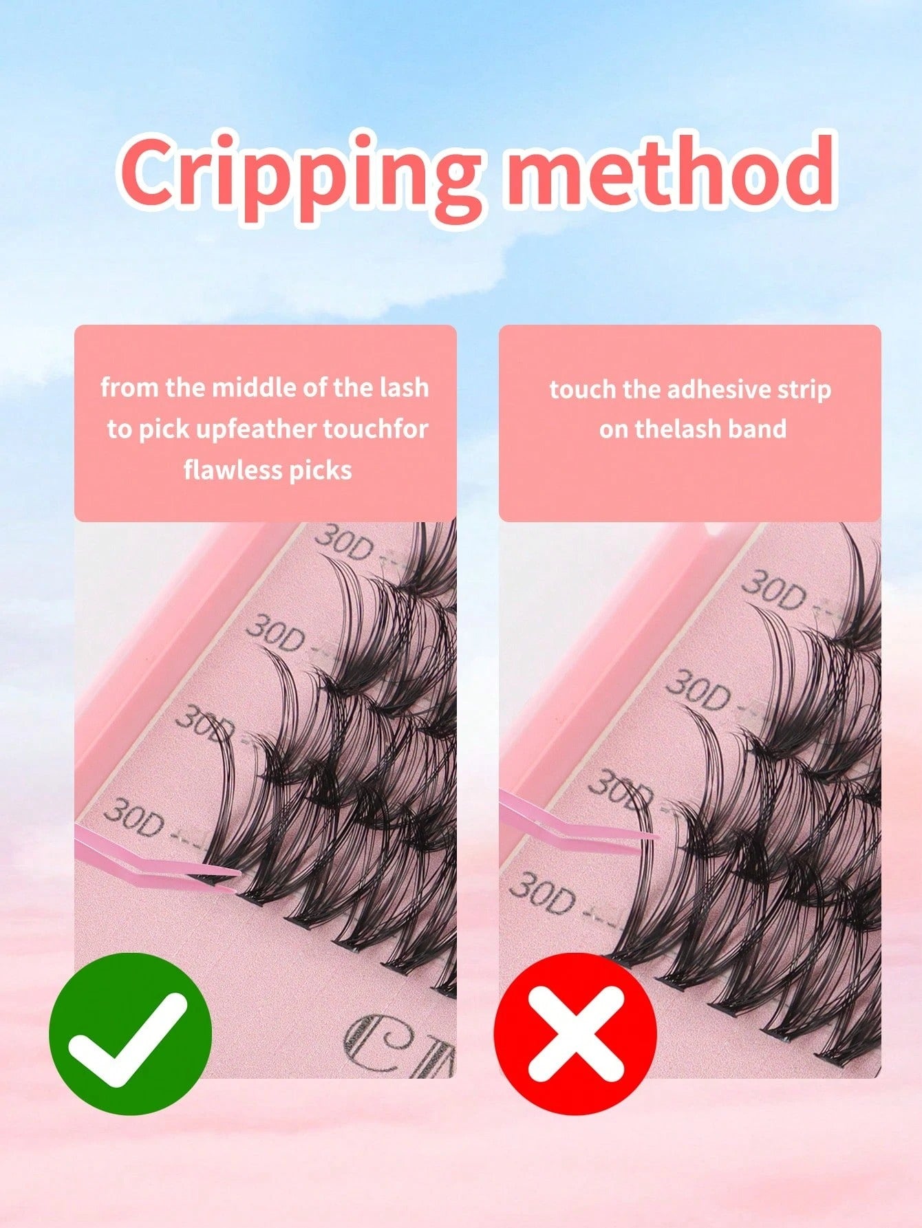 SHEIN DIY طقم 640 قطعة رموش عنقودية بأطوال مختلفة كثيفة