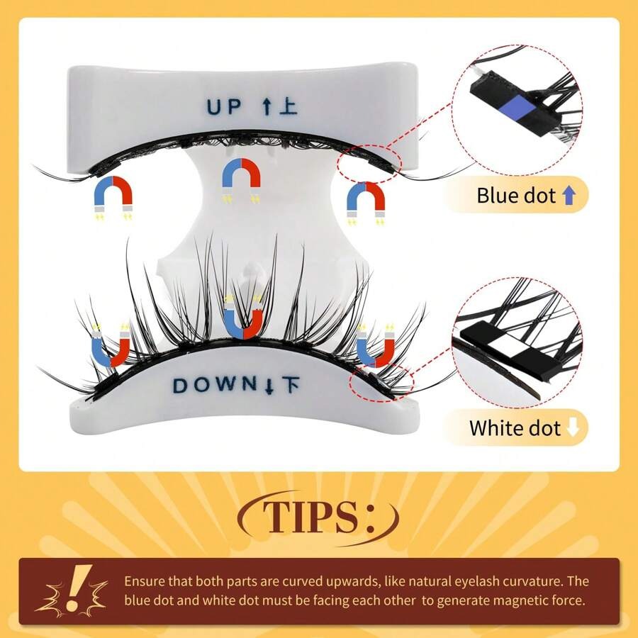 SHEIN زوجان رموش عيون القطة مغناطيسية طبيعية
