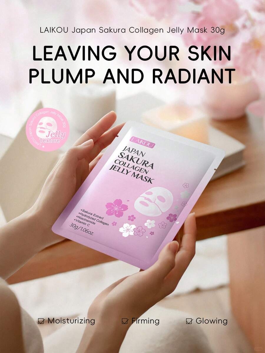 LAIKOU مجموعة أقنعة وجه جيلي الكولاجين اليابانية – 5 قطع