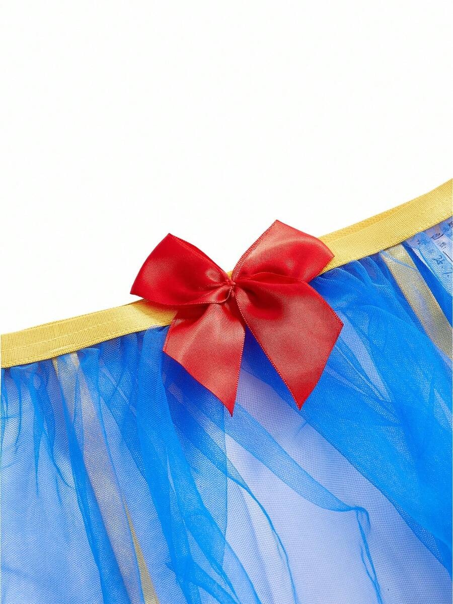 SHEIN طقم لانجري سنوايت نسائي 4 قطع بلون أزرق