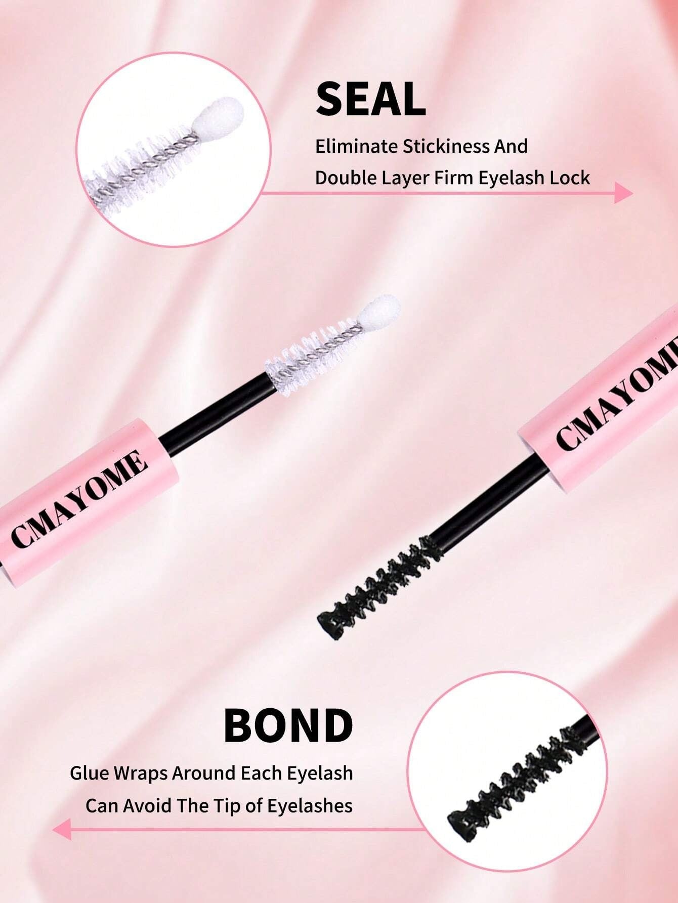 SHEIN DIY طقم 640 قطعة رموش عنقودية بأطوال مختلفة كثيفة