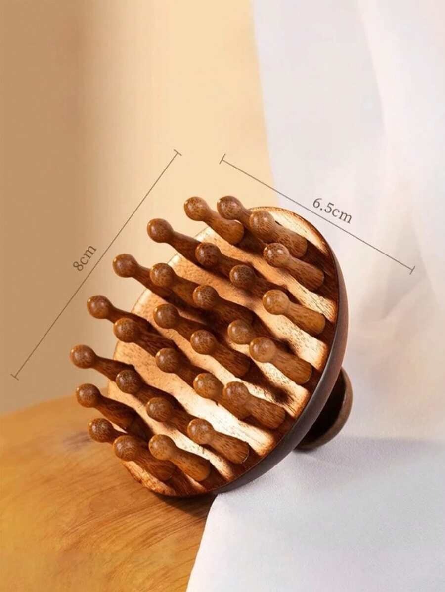 SHEIN أداة تدليك خشبية للرأس من خشب الصندل الطبيعي